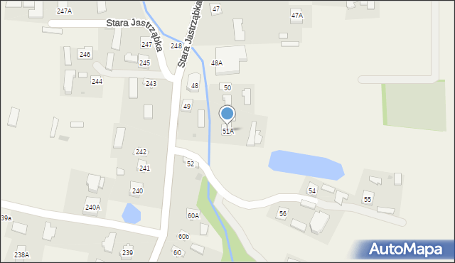 Stara Jastrząbka, Stara Jastrząbka, 51A, mapa Stara Jastrząbka