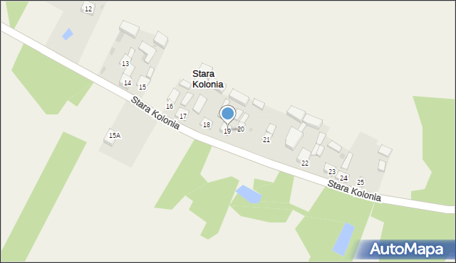 Stara Kolonia, Stara Kolonia, 19, mapa Stara Kolonia