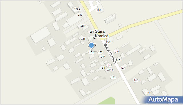 Stara Kornica, Stara Kornica, 151, mapa Stara Kornica