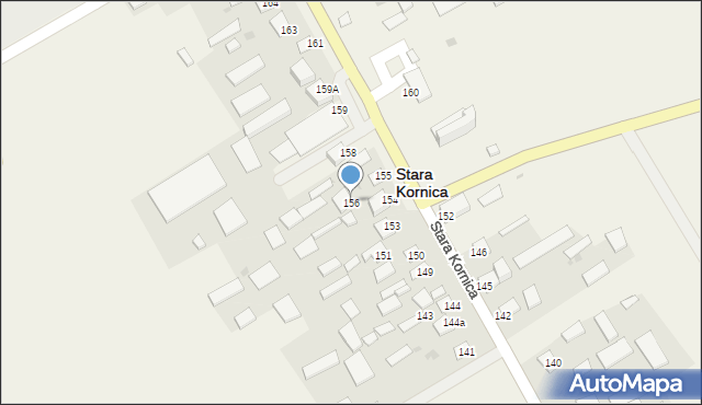 Stara Kornica, Stara Kornica, 156, mapa Stara Kornica