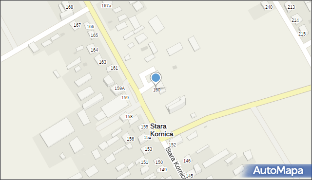 Stara Kornica, Stara Kornica, 160, mapa Stara Kornica