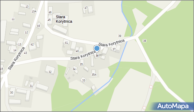 Stara Korytnica, Stara Korytnica, 36, mapa Stara Korytnica