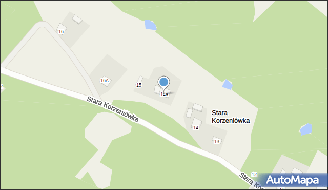 Stara Korzeniówka, Stara Korzeniówka, 14a, mapa Stara Korzeniówka