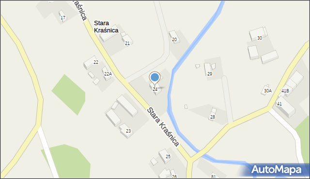 Stara Kraśnica, Stara Kraśnica, 24, mapa Stara Kraśnica