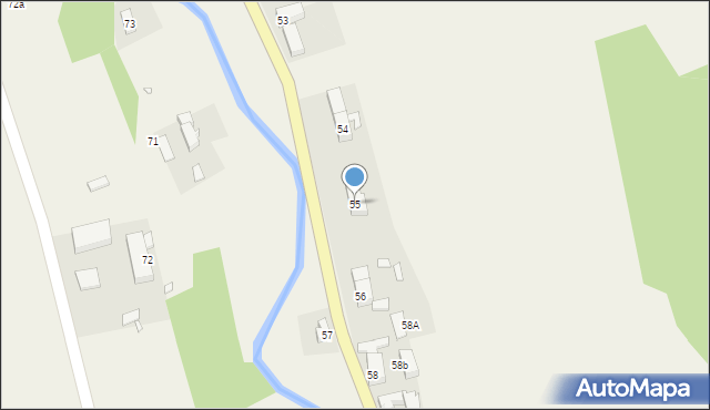 Stara Kraśnica, Stara Kraśnica, 55, mapa Stara Kraśnica