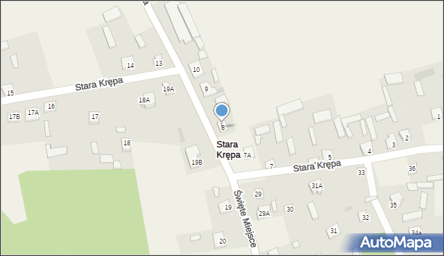 Stara Krępa, Stara Krępa, 8, mapa Stara Krępa