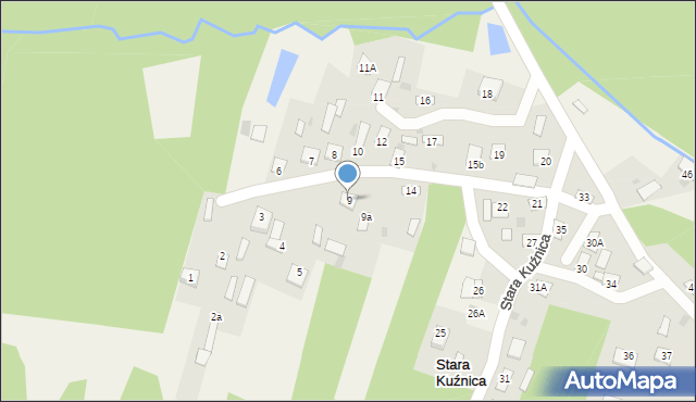 Stara Kuźnica, Stara Kuźnica, 9, mapa Stara Kuźnica