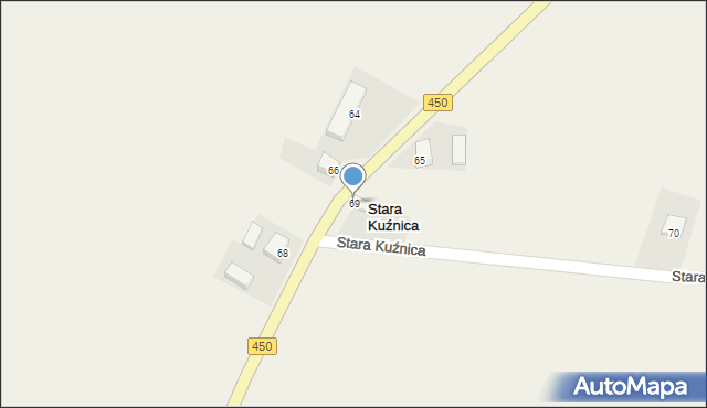 Stara Kuźnica, Stara Kuźnica, 69, mapa Stara Kuźnica