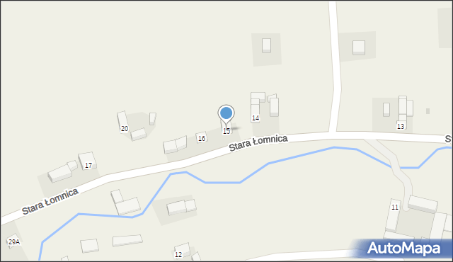 Stara Łomnica, Stara Łomnica, 15, mapa Stara Łomnica