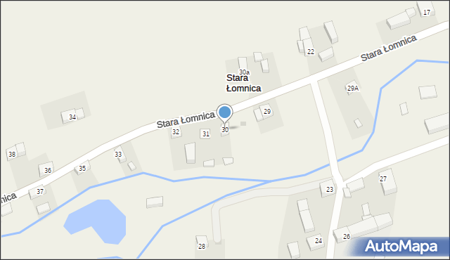 Stara Łomnica, Stara Łomnica, 30, mapa Stara Łomnica