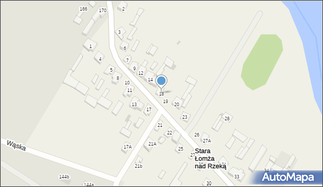Stara Łomża nad Rzeką, Stara Łomża nad Rzeką, 18, mapa Stara Łomża nad Rzeką
