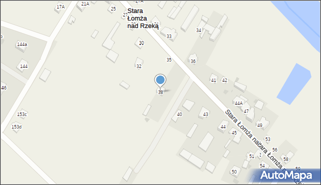 Stara Łomża nad Rzeką, Stara Łomża nad Rzeką, 38, mapa Stara Łomża nad Rzeką