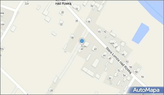 Stara Łomża nad Rzeką, Stara Łomża nad Rzeką, 40a, mapa Stara Łomża nad Rzeką