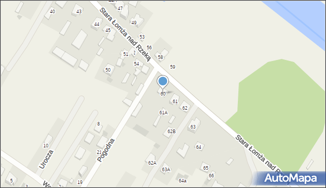 Stara Łomża nad Rzeką, Stara Łomża nad Rzeką, 60, mapa Stara Łomża nad Rzeką