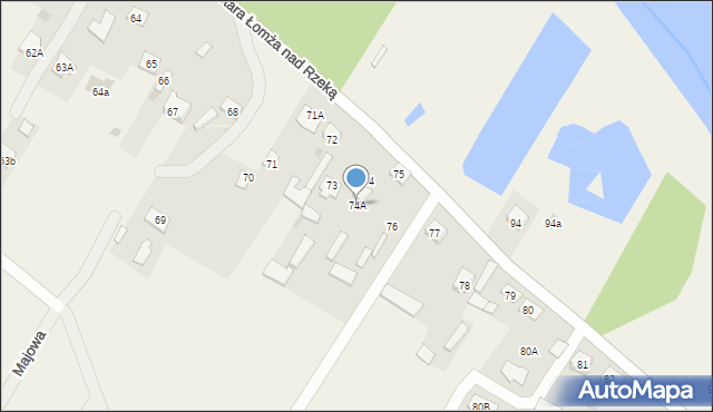 Stara Łomża nad Rzeką, Stara Łomża nad Rzeką, 74A, mapa Stara Łomża nad Rzeką