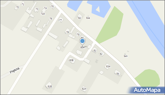 Stara Łomża nad Rzeką, Stara Łomża nad Rzeką, 80A, mapa Stara Łomża nad Rzeką