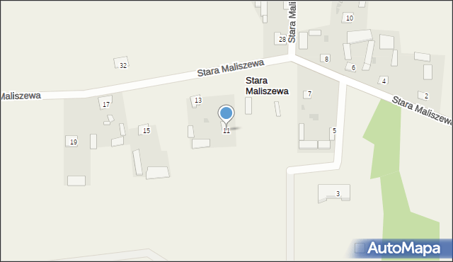 Stara Maliszewa, Stara Maliszewa, 11, mapa Stara Maliszewa