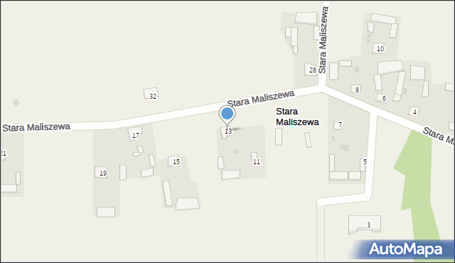 Stara Maliszewa, Stara Maliszewa, 13, mapa Stara Maliszewa