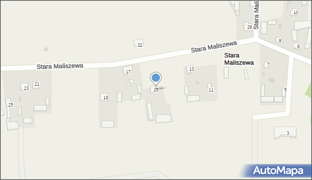 Stara Maliszewa, Stara Maliszewa, 15, mapa Stara Maliszewa