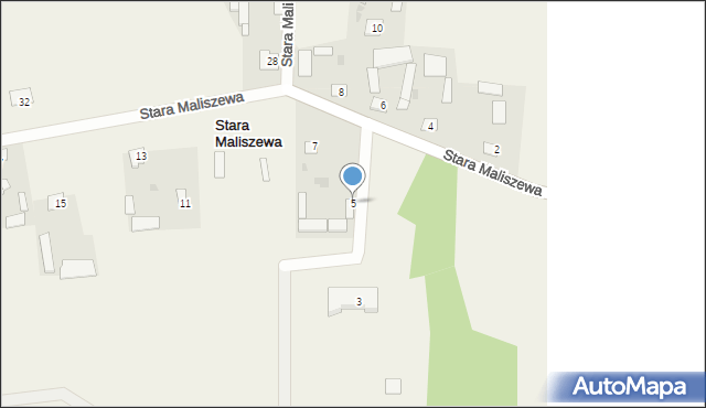 Stara Maliszewa, Stara Maliszewa, 5, mapa Stara Maliszewa