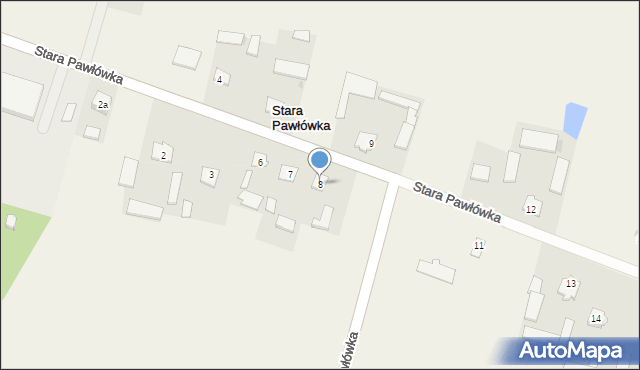 Stara Pawłówka, Stara Pawłówka, 8, mapa Stara Pawłówka