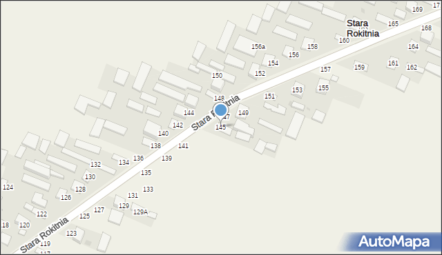 Stara Rokitnia, Stara Rokitnia, 145, mapa Stara Rokitnia