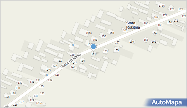 Stara Rokitnia, Stara Rokitnia, 151, mapa Stara Rokitnia