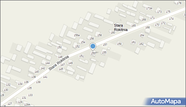 Stara Rokitnia, Stara Rokitnia, 153, mapa Stara Rokitnia