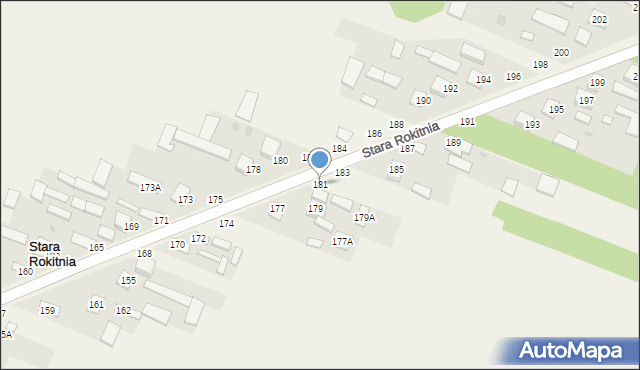 Stara Rokitnia, Stara Rokitnia, 181, mapa Stara Rokitnia