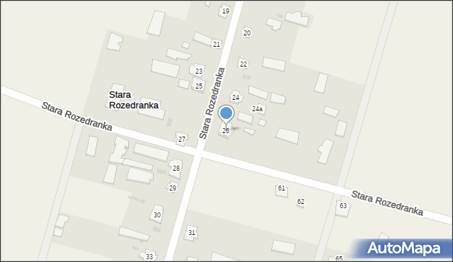 Stara Rozedranka, Stara Rozedranka, 26, mapa Stara Rozedranka