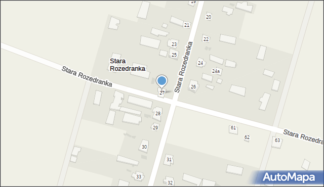 Stara Rozedranka, Stara Rozedranka, 27, mapa Stara Rozedranka