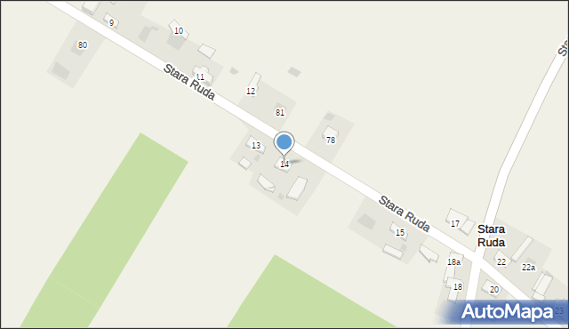 Stara Ruda, Stara Ruda, 14, mapa Stara Ruda