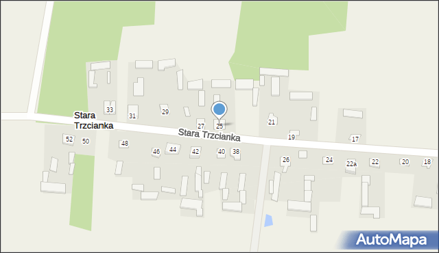 Stara Trzcianka, Stara Trzcianka, 25, mapa Stara Trzcianka