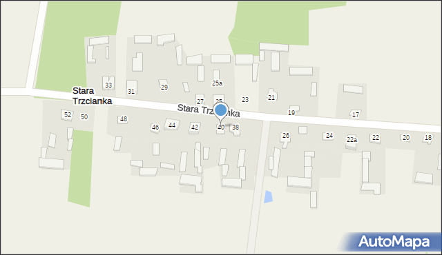 Stara Trzcianka, Stara Trzcianka, 40, mapa Stara Trzcianka