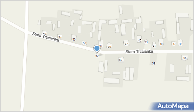 Stara Trzcianka, Stara Trzcianka, 62, mapa Stara Trzcianka