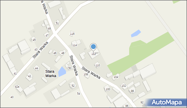 Stara Warka, Stara Warka, 112, mapa Stara Warka