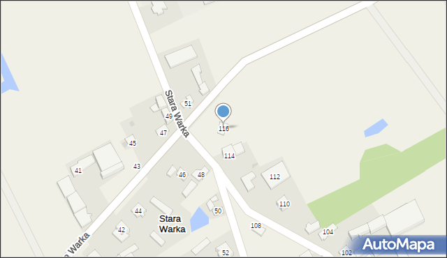 Stara Warka, Stara Warka, 116, mapa Stara Warka