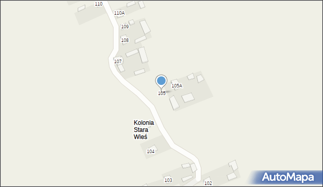 Stara Wieś, Stara Wieś, 105, mapa Stara Wieś
