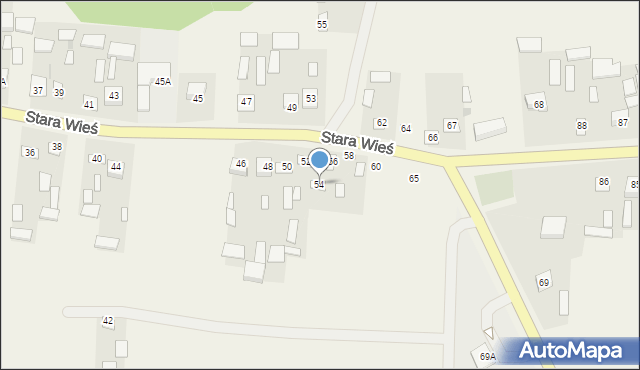 Stara Wieś, Stara Wieś, 54, mapa Stara Wieś