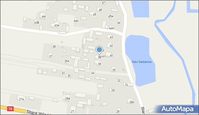 Stara Wieś, Stara Wieś, 39, mapa Stara Wieś