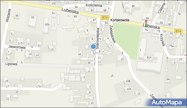 Stara Wieś, Stara Wieś, 1, mapa Stara Wieś