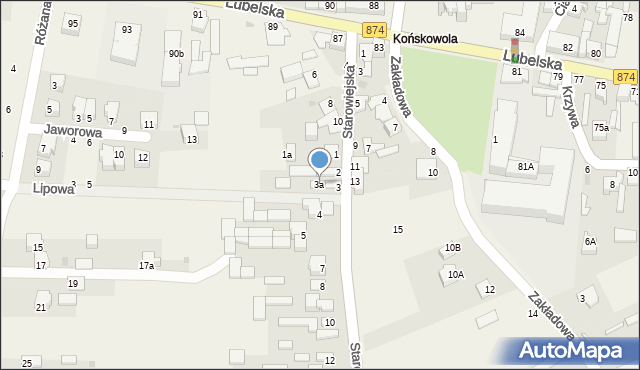 Stara Wieś, Stara Wieś, 3a, mapa Stara Wieś