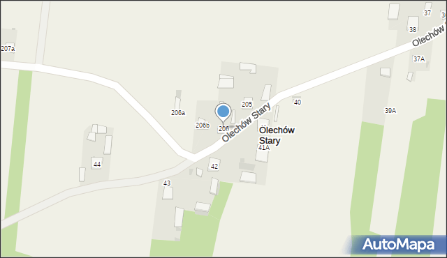 Stara Wieś, Stara Wieś, 206, mapa Stara Wieś