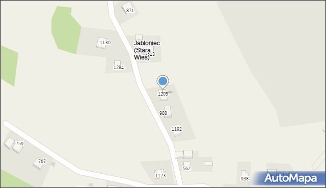 Stara Wieś, Stara Wieś, 1205, mapa Stara Wieś