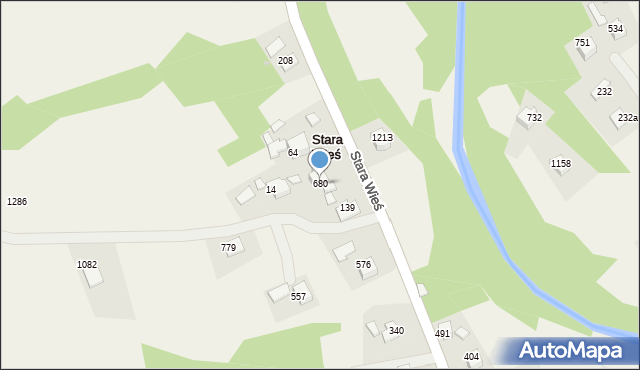 Stara Wieś, Stara Wieś, 680, mapa Stara Wieś