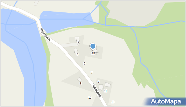 Stara Wieś, Stawowa, 3B, mapa Stara Wieś