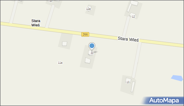 Stara Wieś, Stara Wieś, 11, mapa Stara Wieś