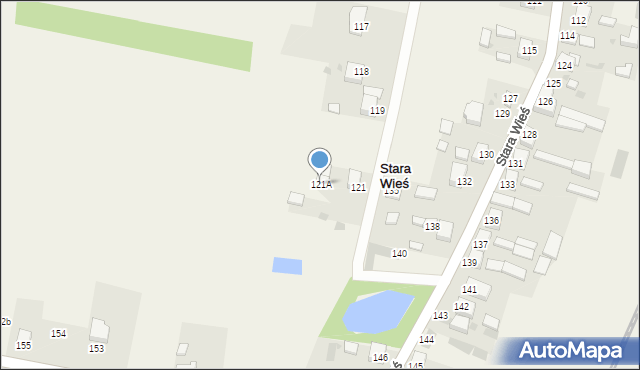 Stara Wieś, Stara Wieś, 121A, mapa Stara Wieś