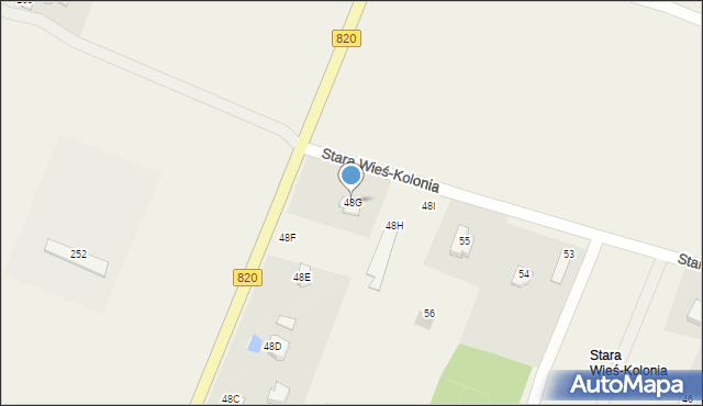 Stara Wieś-Kolonia, Stara Wieś-Kolonia, 48G, mapa Stara Wieś-Kolonia