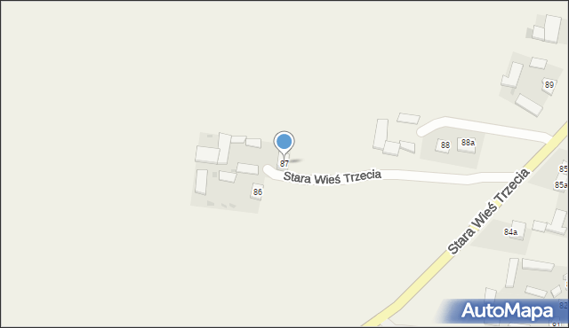 Stara Wieś Trzecia, Stara Wieś Trzecia, 87, mapa Stara Wieś Trzecia